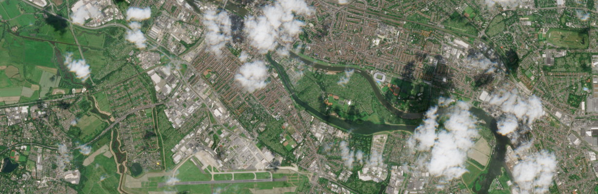 Satellitenaufnahme der Stadt Bremen (Sentinel 2)